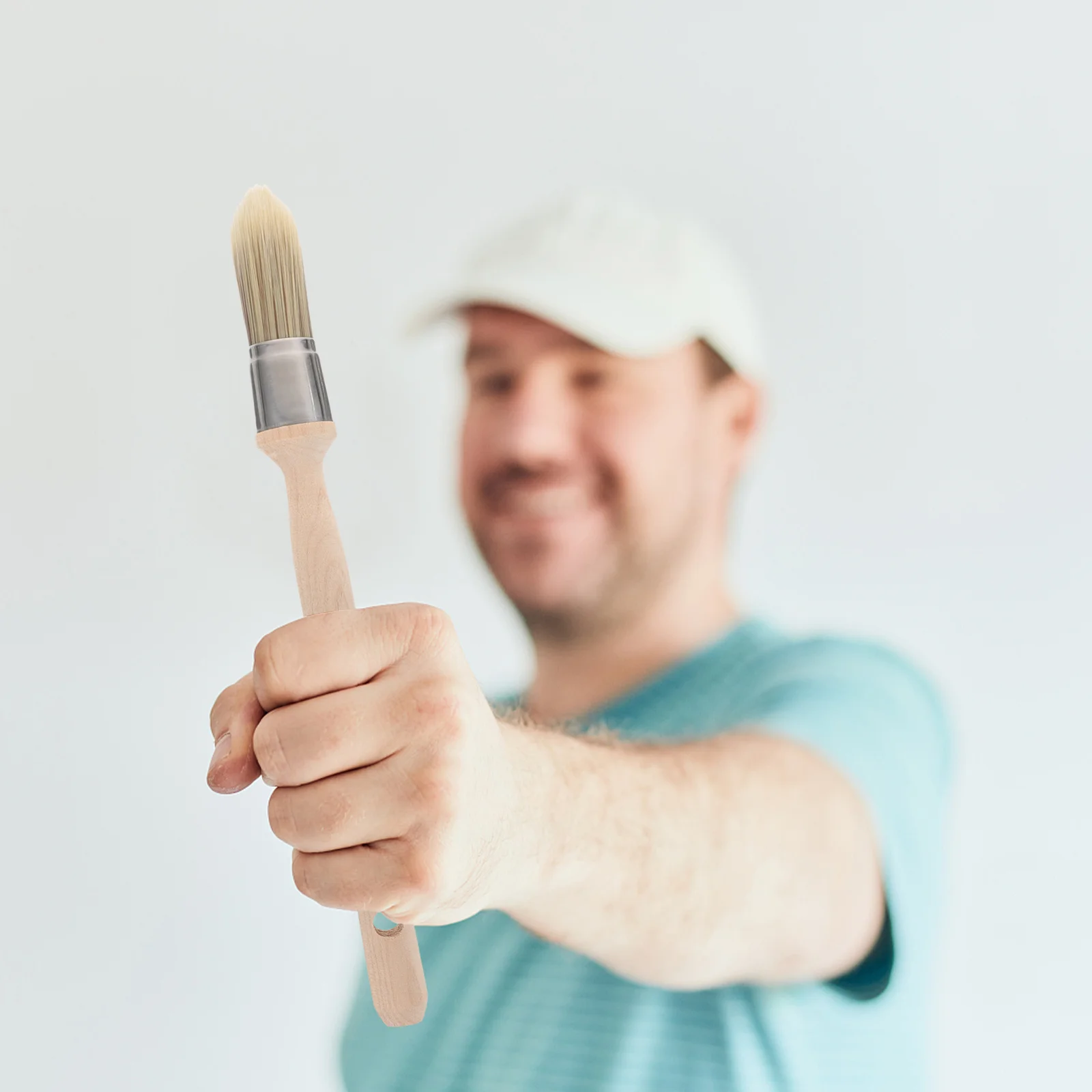 Holzgriff Trim Pinsel Runde Kante Malerei Werkzeug Für Heimwerker Up Kleine Ecke Reinigung Werkzeug