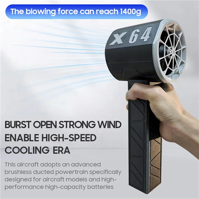 A50Q-X64 ترقية Turbofan منفاخ الهواء عالية الطاقة 64 مللي متر فرش السيارات 11 شفرات قوية توربو مروحة منفضة الهواء الولايات المتحدة التوصيل