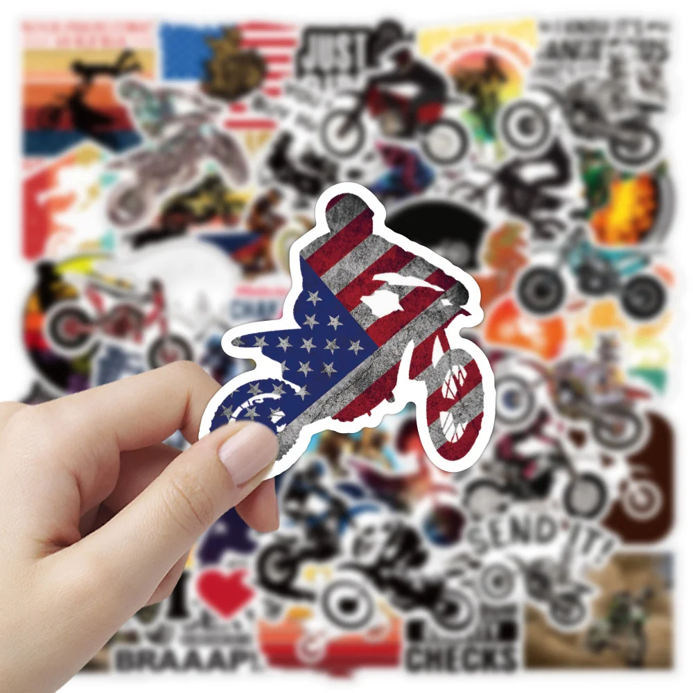 10/30/50PCS Cartoon Motocross Creative Graffiti Sticker Bike Skateboard Car Helmet Notebook Computer Wholesale