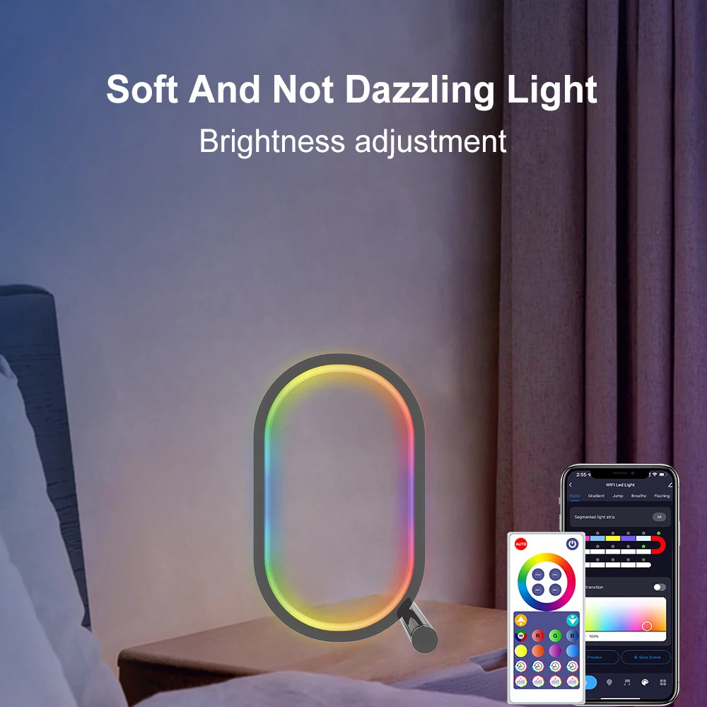 Smart WIFI APP Creative Desk Lamps 5V USB RGB Symphony Desktop Atmosphere Light Gaming Desktop Home Decoration LED Night Light