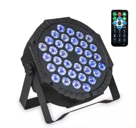 36 LED Stage Full Color Flat Par Lighting Effect RGBW 3IN1 DMX 512 DJ Disco Party Holiday Christmas Bar Club Wedding Show Lights