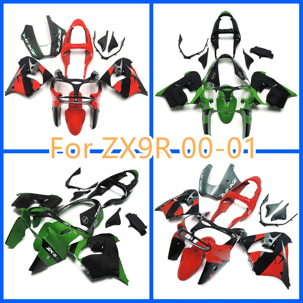 Customize Aftermarket for Kawasaki ZX9R 00 01 ZX 9R ZX-9R 2000 2001 High Quality Bodywork Fairing Kit 100% Fit Injection Mold