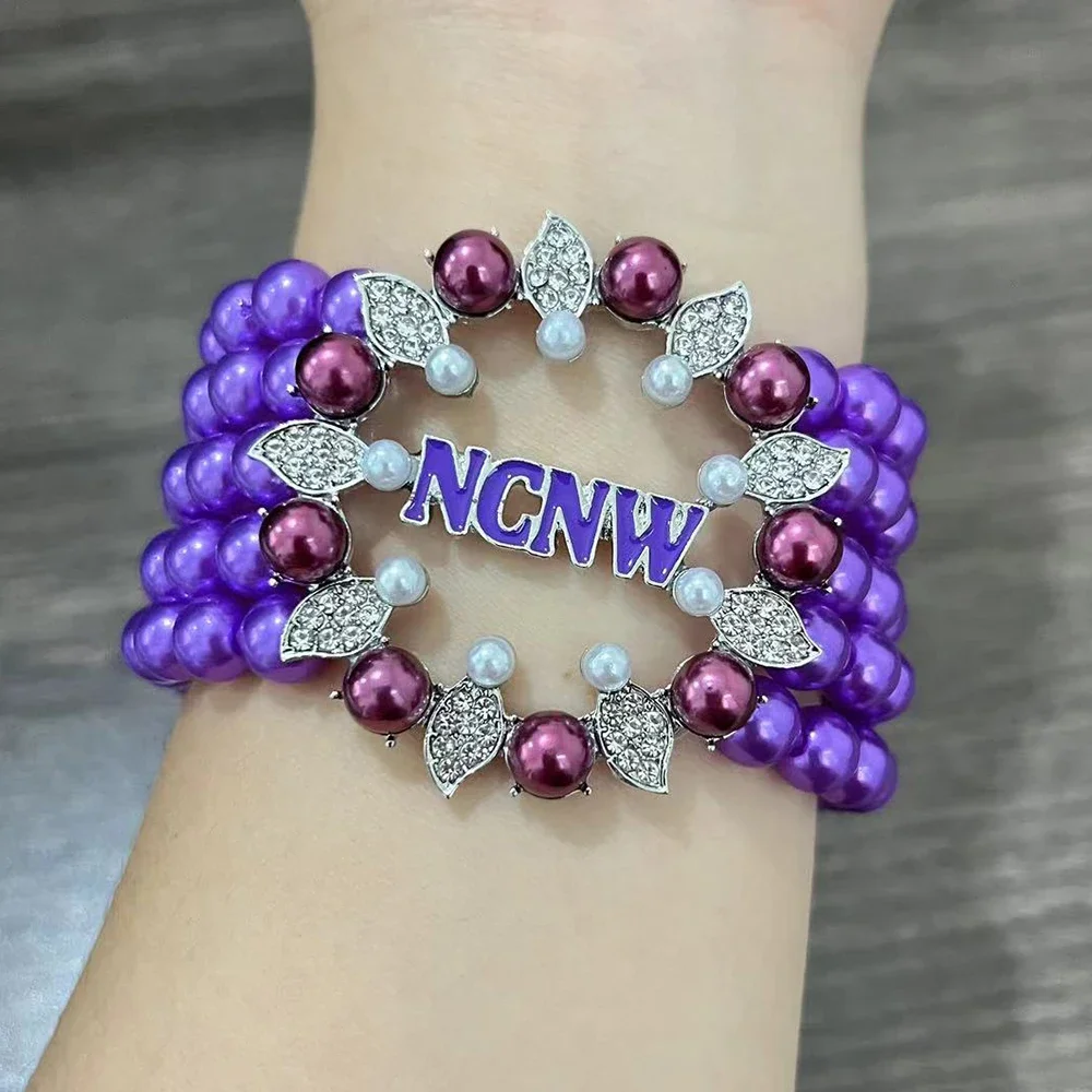 NCNW 5-слойный браслет с фиолетовым жемчугом