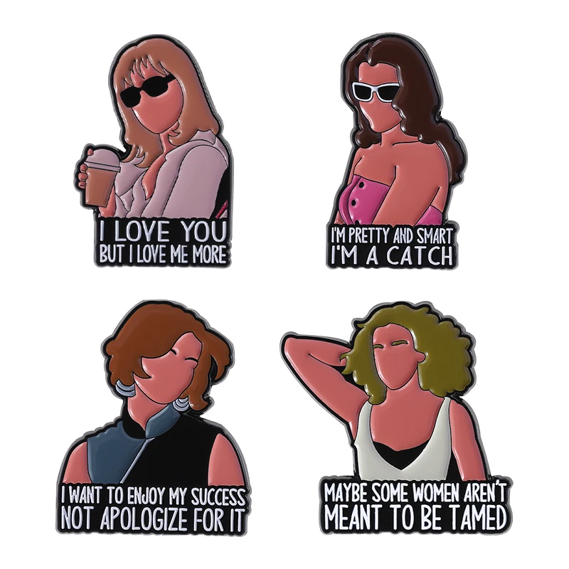 

Comedy Romantic TV Dramas Character Role Enamel Pins Custom I Love You But I Love Me More Brooch Clothes Lapel Badge Gift Fans