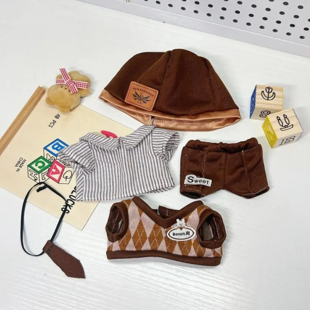 Conjunto de Roupas para Bonecas de 20cm, Estilo Moderno e Fofo, Vestido Miniatura Colorido, Acessórios DIY de Desenho Animado, BJD