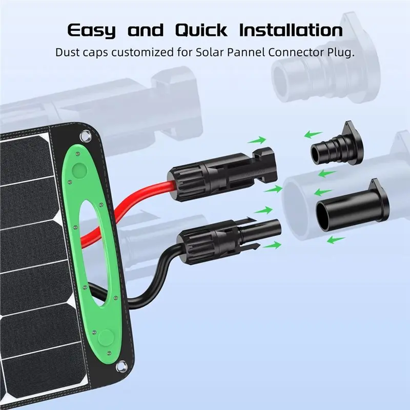 @@AB07 Hot Use For Solar Panel Connectors, 100 Pairs IP68 Weather Dustproof For Solar Connector Caps- Male And Female