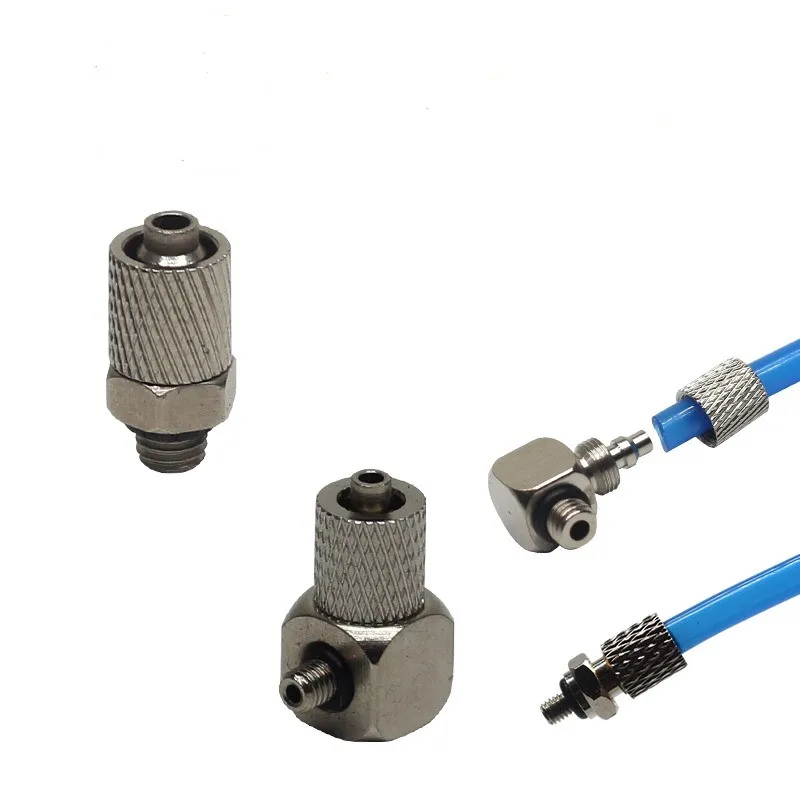 Miniature connector m-3h-4m-4hl-4 external thread, M3M 4m 5m 6 tube, 46mm pneumatic tube air hose, quick install mini connector