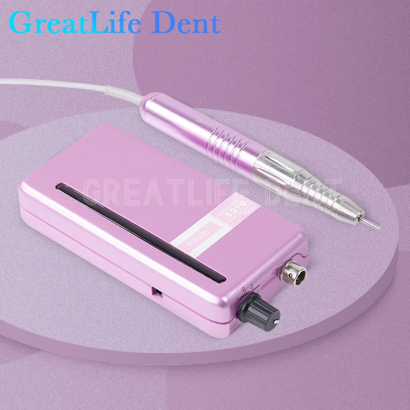 GreatLife Dent 30000 Rpm Prime 1210 Portable Manicure Nail Drill Set Rechargeable Electric Brushless Handpiece Motor Micromotor