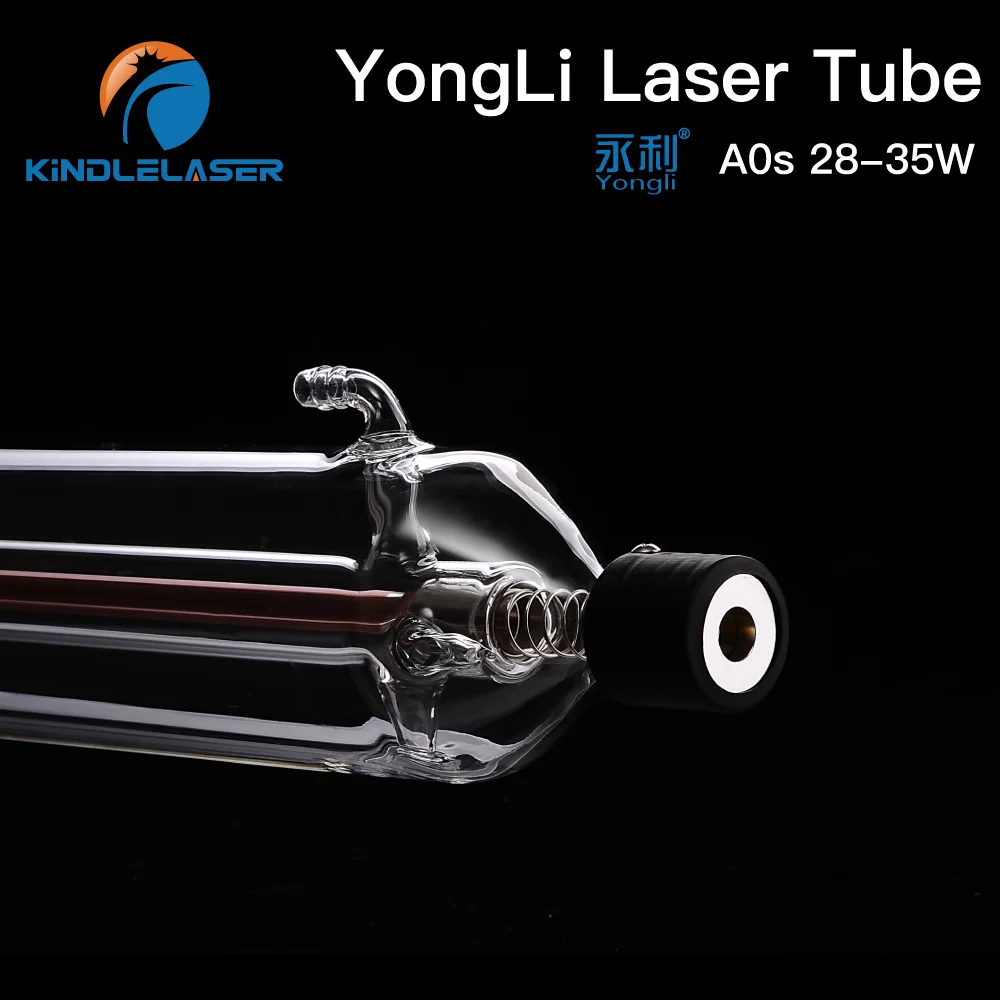 KINDLELASER Yongli A0s 28W-35W tubo Laser CO2 lunghezza 600mm diametro. 80mm per macchina da taglio per incisione Laser CO2
