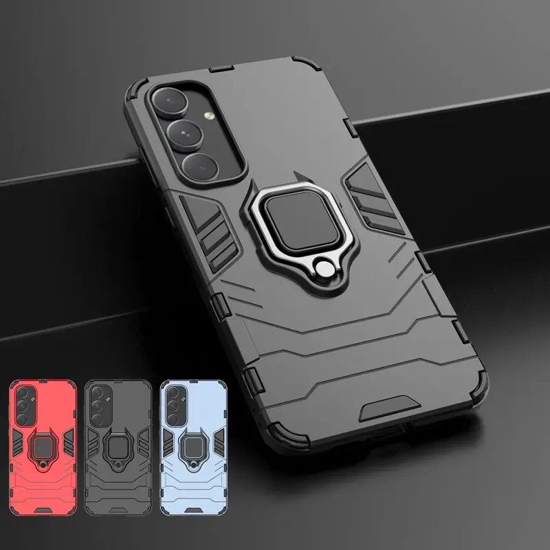 For Samsung Galaxy A55 5G Case Shockproof Armor Phone Case For Samsung A55 A 55 GalaxyA55 SM-A556B Magnet Holder Ring Cover