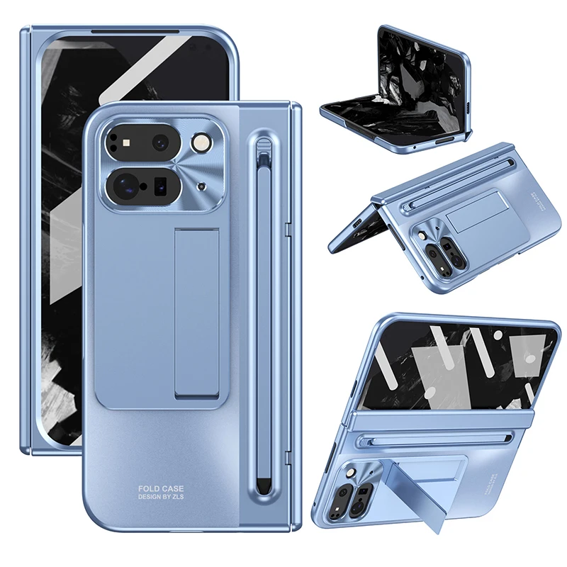 

For Google Pixel 10 9 Pro Fold Case With Hinge Protection & Foldable Bracket Stand & Stylus Pen & Screen Protector Phone Cover