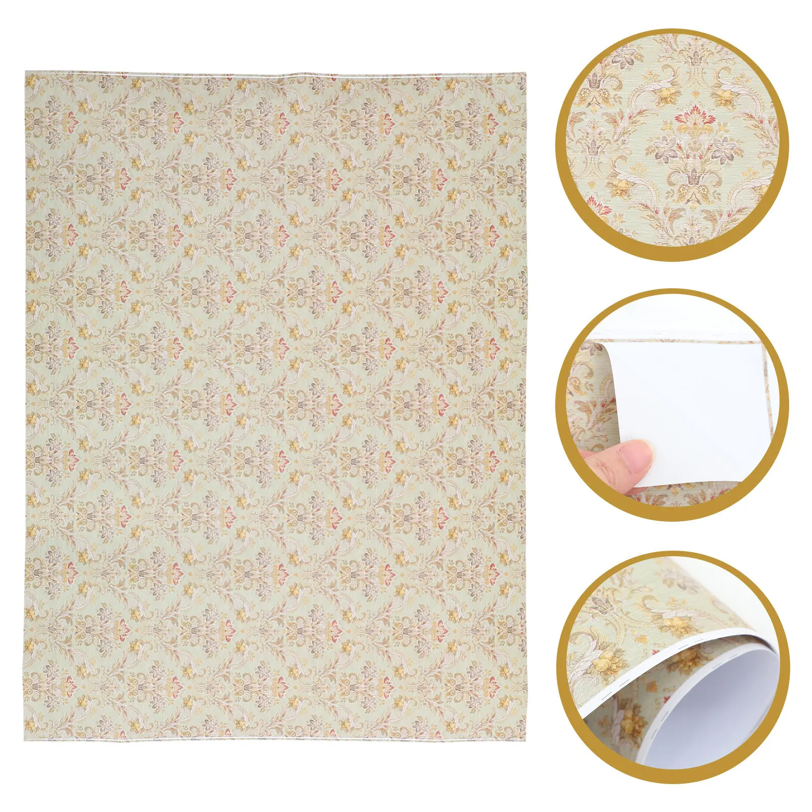 

1 Sheet Peel and Stick Mini House Wallpaper Stickers for Dollhouse Living Room Bedroom Dining Room Decor Adhesive Wall Paper