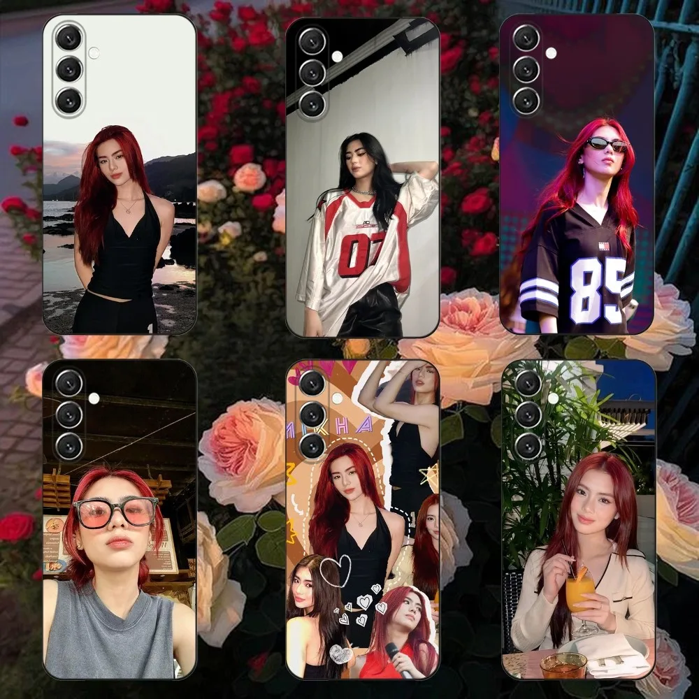 

group BINI Mikha Singer Phone Case For Samsung Galaxy A13,A21s,A22,A31,A32,A52,A53,A71,A80,A91 Soft Black Cover