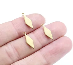 30pcs Brass Spike Earring Charms, Brass Rhombus Charm, 16x5.3mm, Earring Findings, Jewelry Making -R1331