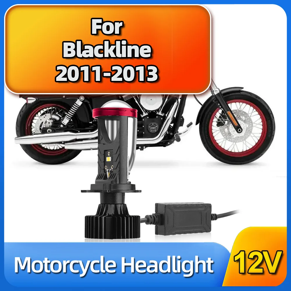 Bi LED H4 Projector Lens Motor Bulb Canbus Motorcycle 3570 CSP Turbo Lamp 12V Plug&Play For Har-ley Blackline 2011 2012 2013