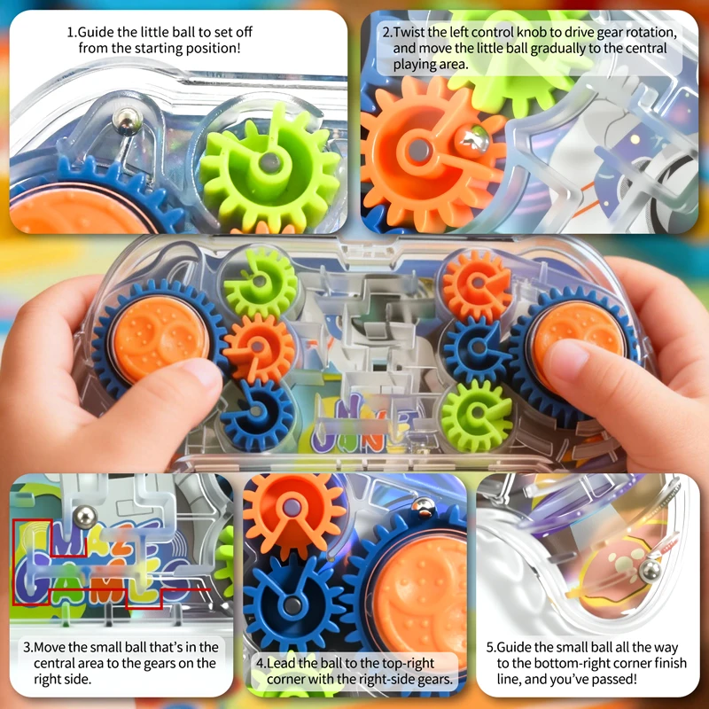 Puzzle 3D labyrinthe équipement labyrinthe jeu créatif labyrinthe disque manette de jeu Montessori jouets éducatifs pour garçons filles cadeaux d'anniversaire