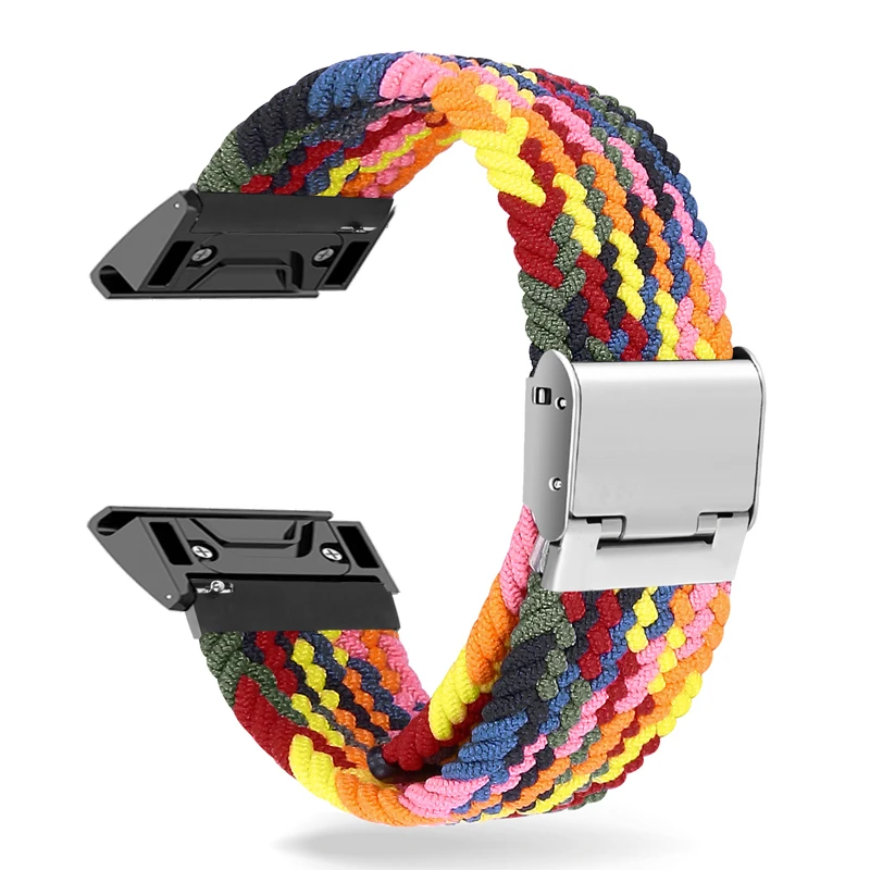 26/22ミリメートルナイロンキャンバス時計バンドガーミンフェニックス7 7X 6 6Xプロ5 5Xプラス3HRエンデューロepix世代2調節可能なスマートウォッチ手首ストラップ