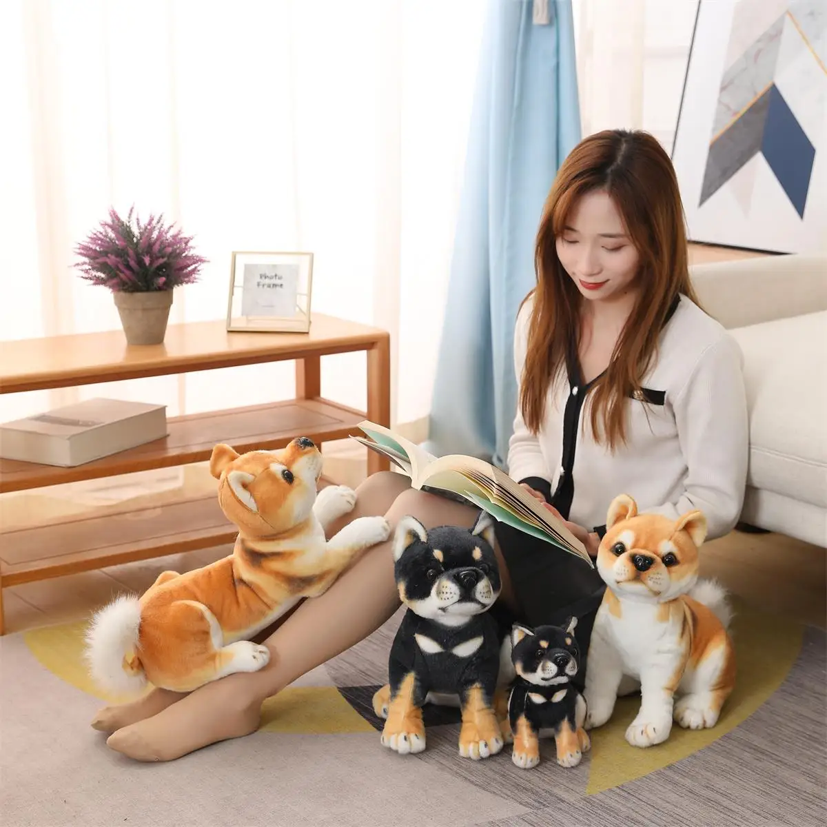 20/35Cm Mooie Shiba Inu Hond Pluchen Speelgoed Leuke Zitten Liegen Puppy Poppen Gevuld Zacht Dier Speelgoed Kinderen baby Verjaardag Geschenken