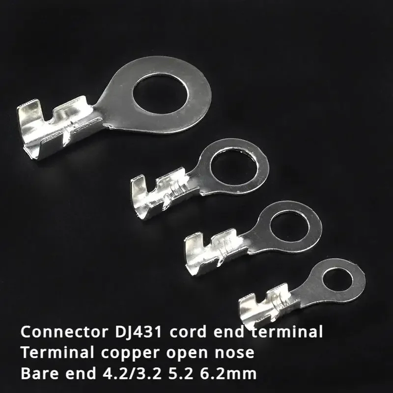 

Wire connector Terminal block DJ431 cold pressed terminal block copper open nose bare end 4.2/3.2 5.2 6.2mm