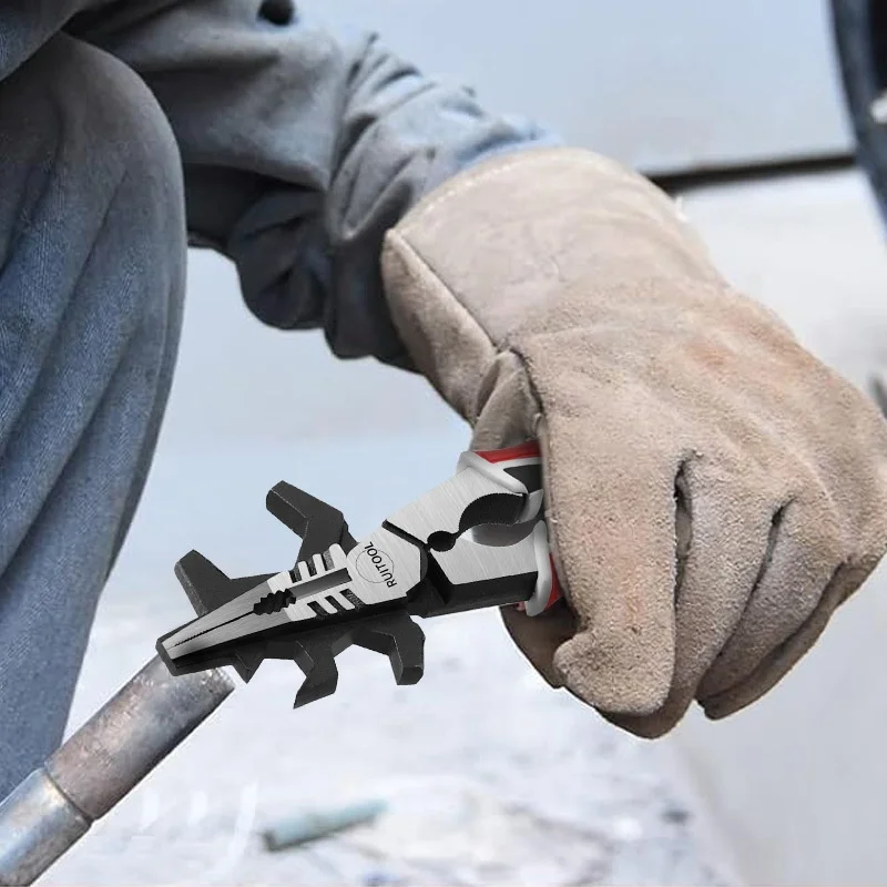1Pcs Multifunctional Electric Welding Pliers Wrench 8 Inch Welds Clamp Weld Auxiliary Hand Tools for Electric Welder MIG