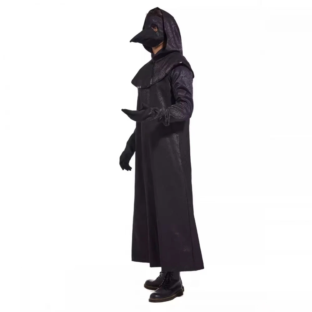 ชุดคอสเพลย์เทพแห่งความตายแนวสยองขวัญสำหรับเทศกาลฮาโลวีน ชุดหมอโรคระบาด ปากนก สำหรับผู้หญิง