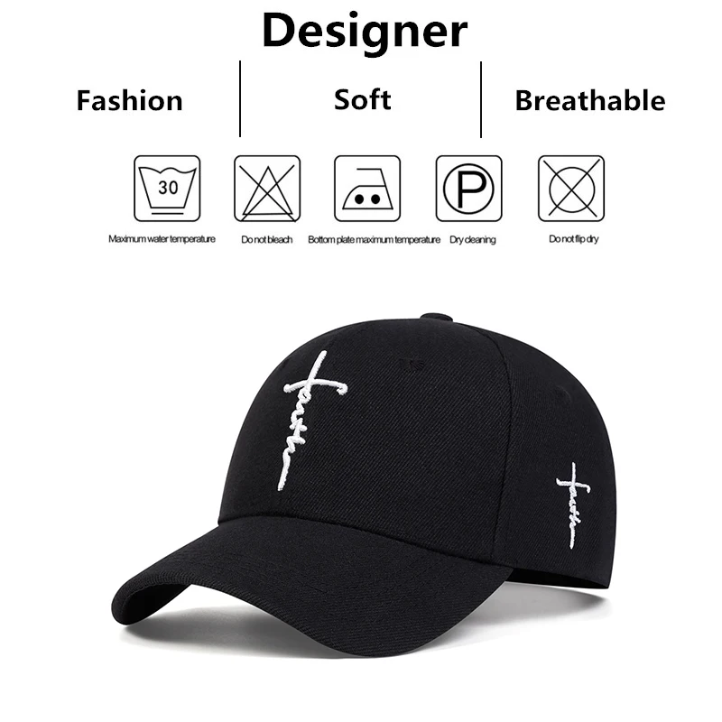 Fashion Faith Embroidery Baseball Cap Men Women Spring Summer Sun Hats Cotton Snapback Hat Unises Hip Hop Trucker Caps Gorras