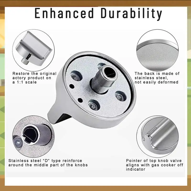 

W10594481 Gas Stove Knobs Replacement For Whirlpool Gas Range Knobs AP6023301 WCG97US6DS00 Knob-BAAX