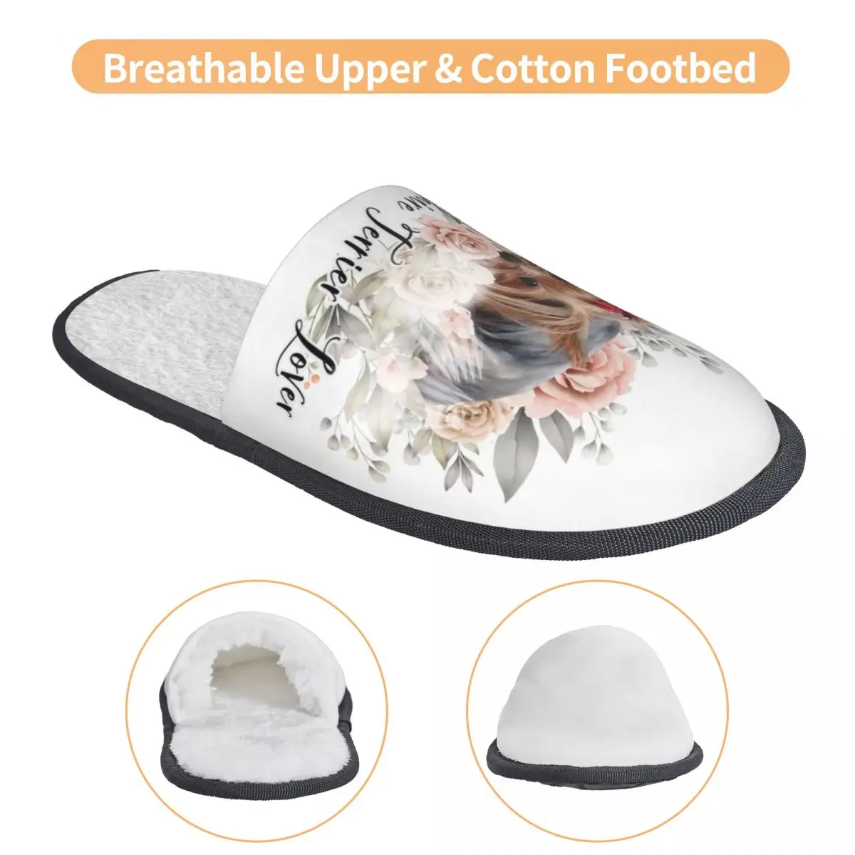 Pantofole da casa personalizzate Yorkshire Terrier mamma papà comode Memory Foam Yorkshire Terrier Lover Slip On Spa Slipper Shoes