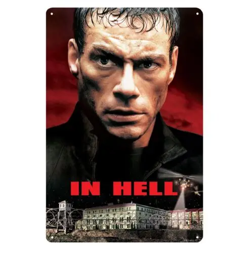 In Hell jean claude van damme Movie Metal Poster Tin Sign 20x30cm Plaque  -aluminum
