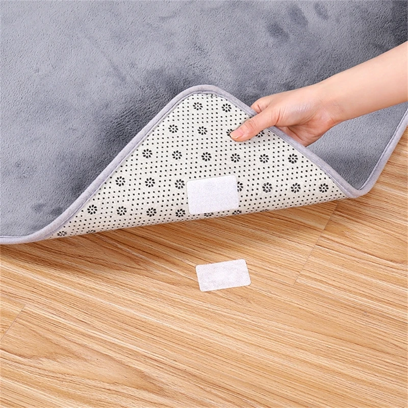 5Pcs Anti-curling Carpet Tape Pads Non-slip Stickers Carpet Strong Self-adhesive Double-sided Stickers for Rug Dropship