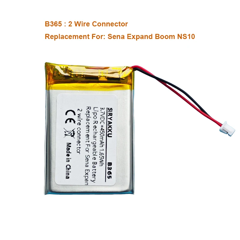 3.7V 450mAh Repair Battery Pack XK423040 For Sena Expand Boom NS10 Sena SPH10 Headphone Batteries