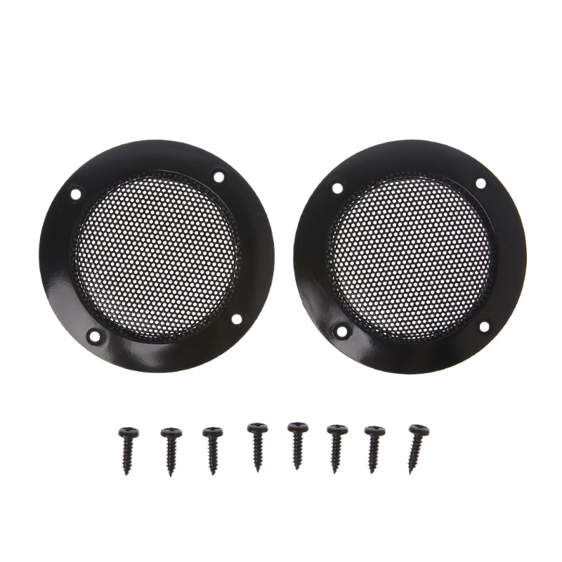 2PCS Shatter Resistant Stereo Speaker Mesh Protective Cover Grill Covers Easy to Install Parts Video Accessories