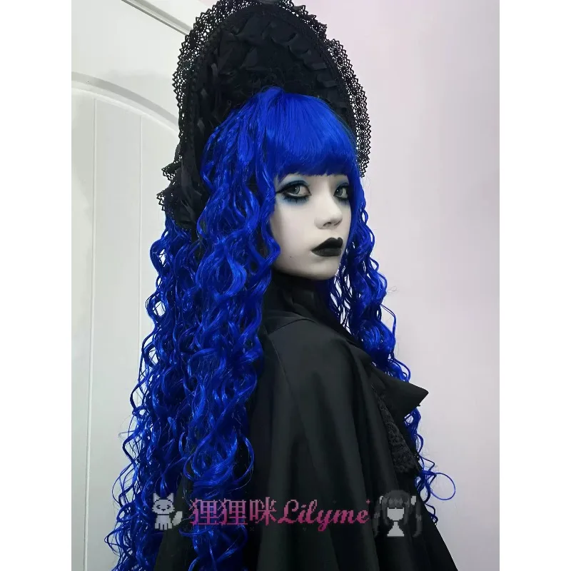 Light Pink White Double Ponytail Wig Roman Curls Full Head Wig Sweet Girls Daily Party Cosplay Wig 58cm /64cm Head Size
