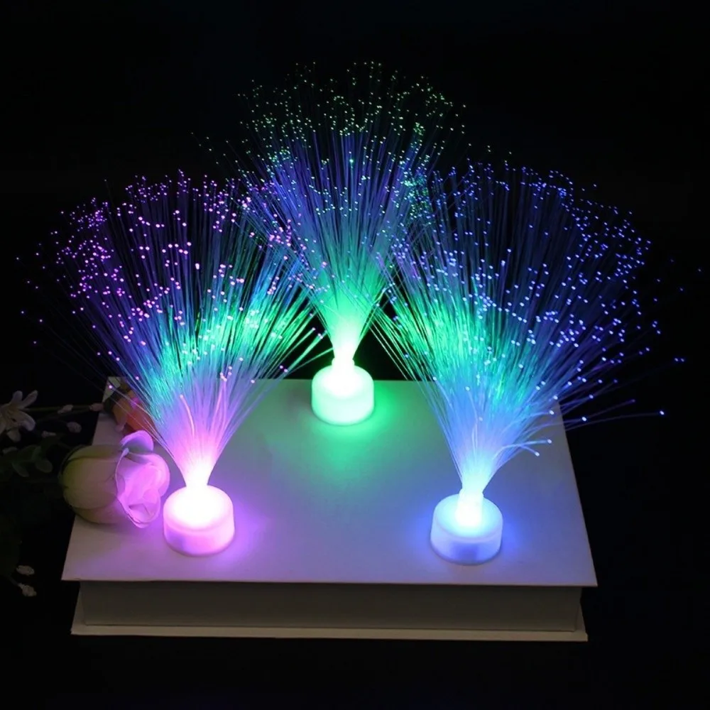 Creative Multicolor LED Fiber Optic Light Starry Sky Color-Changing Night Lamp Holiday Decoration Home Decor