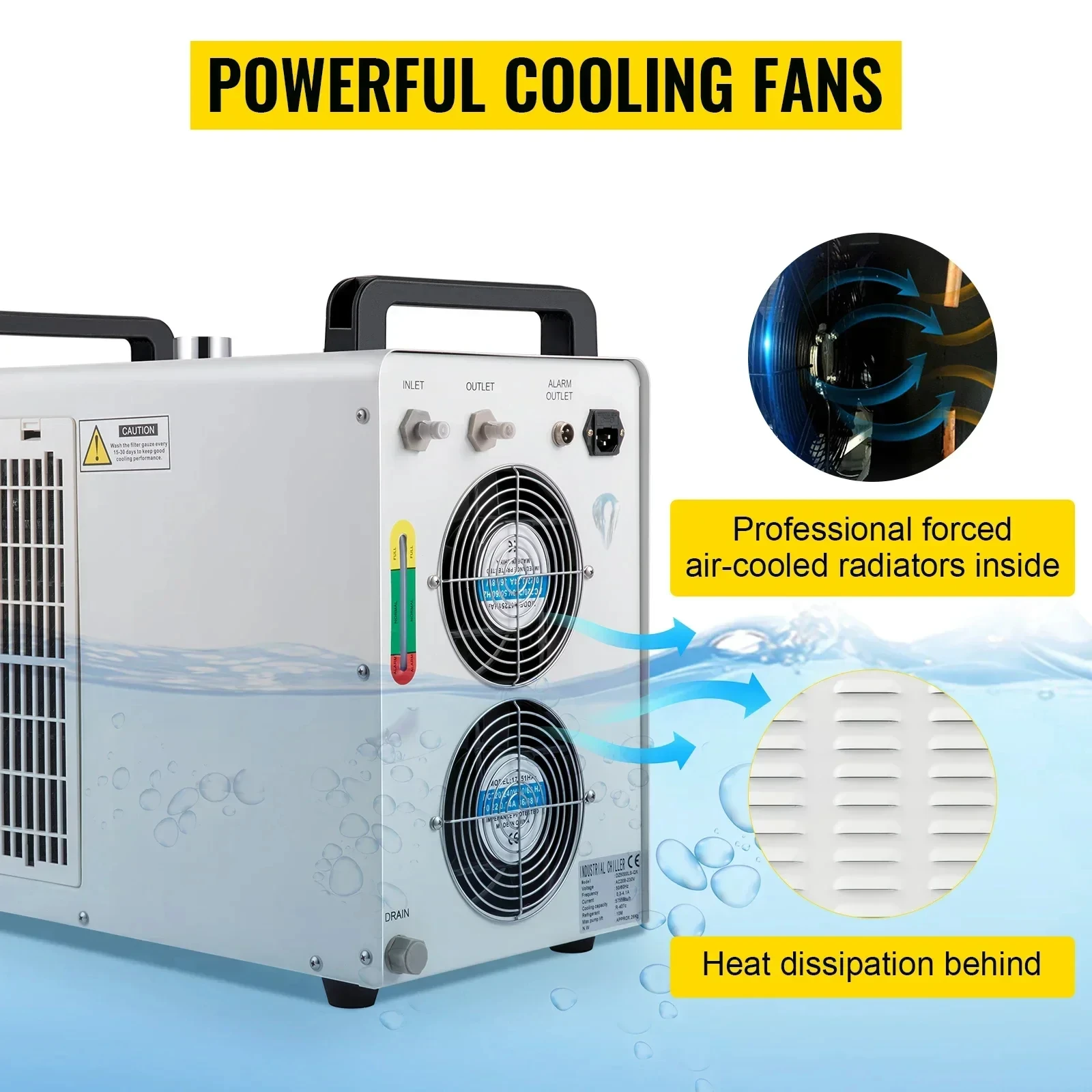 Laser Chiller Water Cooler - SIHAO 80W-130W CO2 Tube Industrial Water