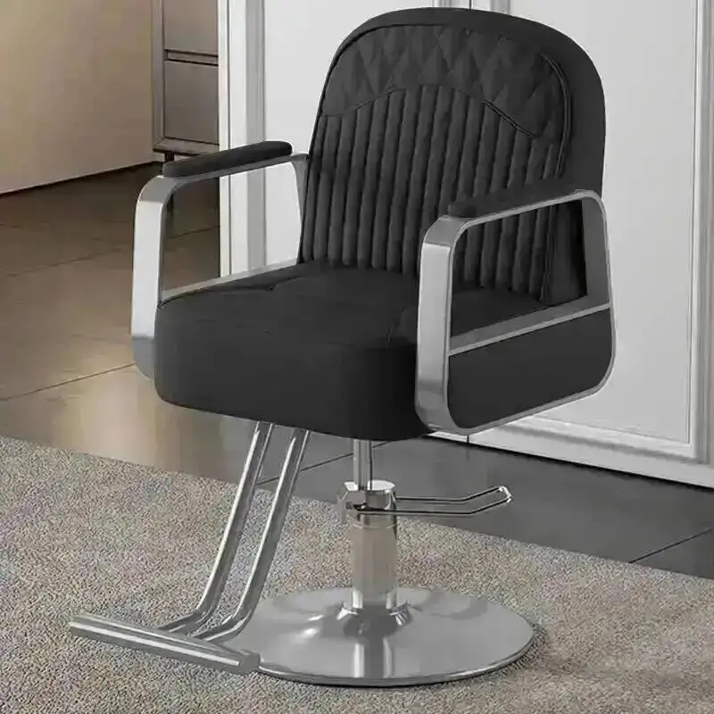Speciality Stainless Barbershop Hair Barber Chairs Cutting Adjustable Spa Barber Chairs Comfort Handrail Chaise Furniture QF50BC