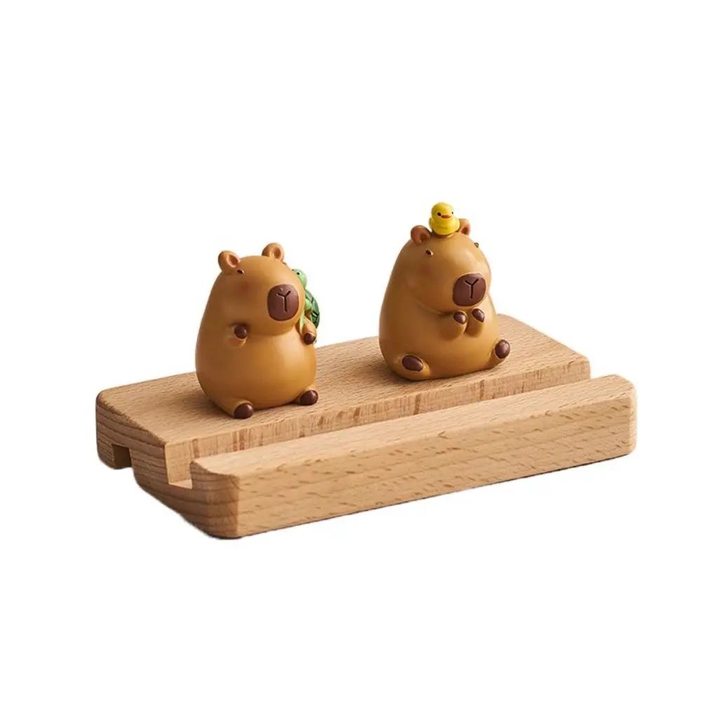 

Figure Model Capybara Phone Holder Support PVC Doll Capybara Mobile Phone Stand Animal Cartoon Capybara Cell Phone Bracket