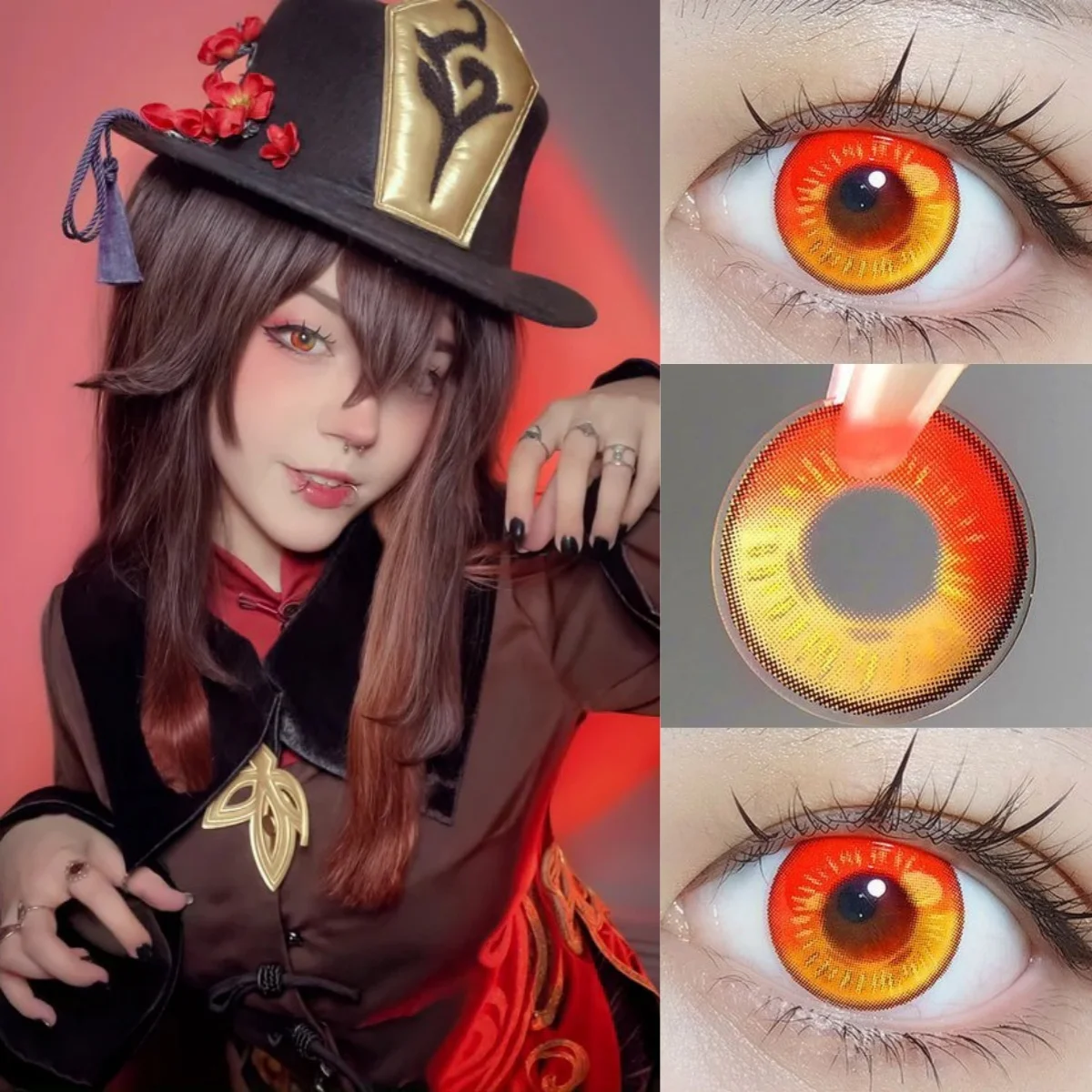 VISUASHOW Eye Beauty Farbige Kontaktlinsen Anime Cosplay Natürliche Weiche Linsen für Coser Tägliche Party Halloween Make-up Kontaktlinsen – Detail 4