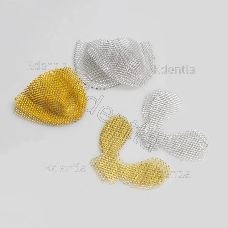 200Pcs Upper Lower Dental Lab Gold Denture Materials Golden Metal Palatal Reinforcement Mesh For Acrylic Partial Denture