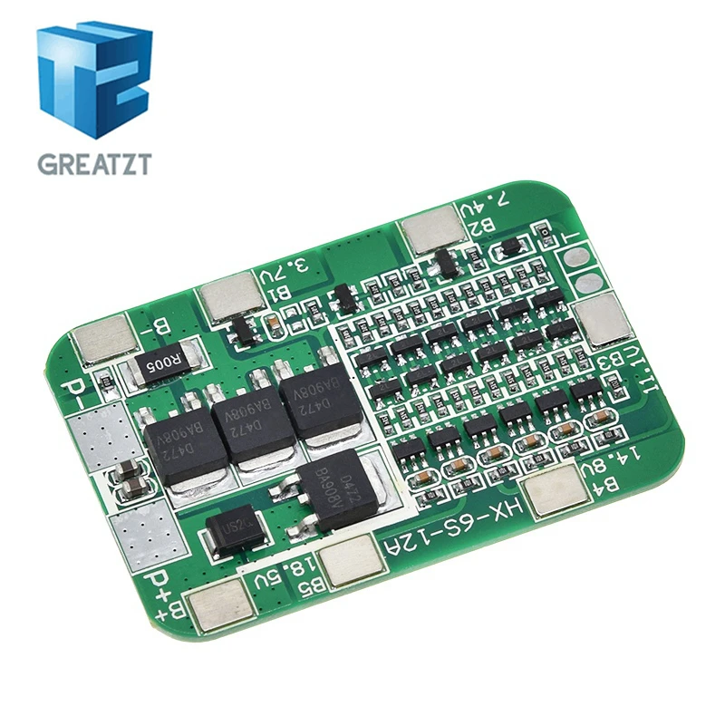 GREATZT 6S 15A 24V PCB BMS Protection Board For 6 Pack 18650 Li-ion Lithium Battery Cell Module New Arrival