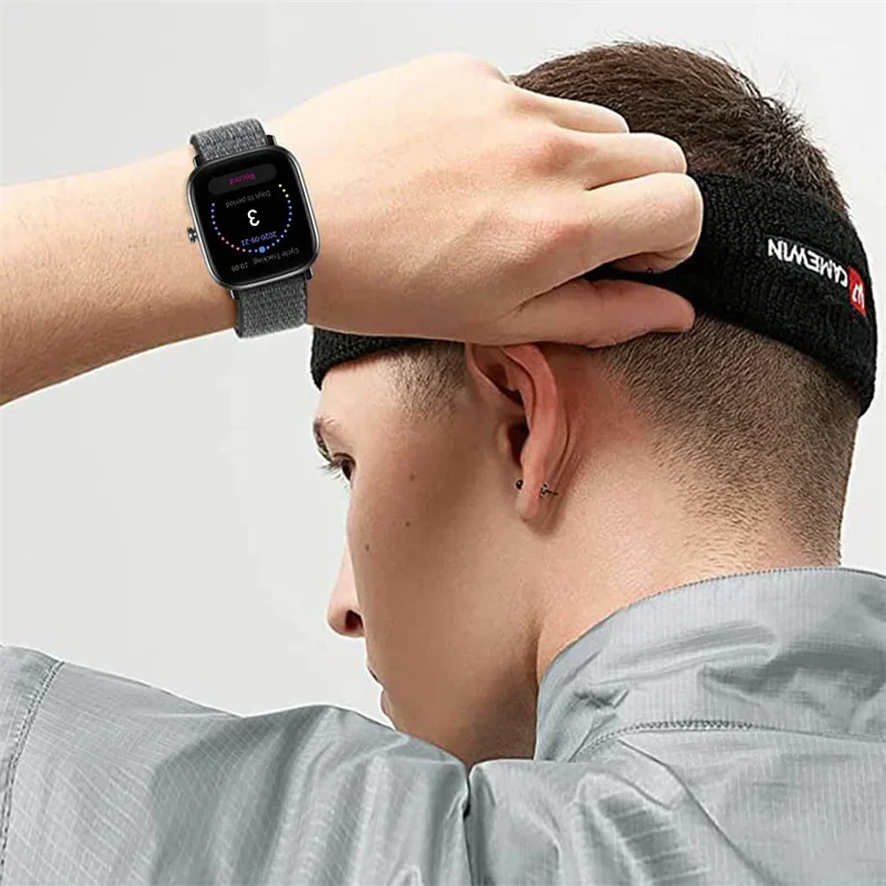 Nylon Loop For Amazfit GTS4/2/3/3pro/2e/GTS2 Mini/GTR 4 42/47mm/GTR 2e/stratos bracelet Amazfit bip/U/S/lite 20mm 22mm straps image 4