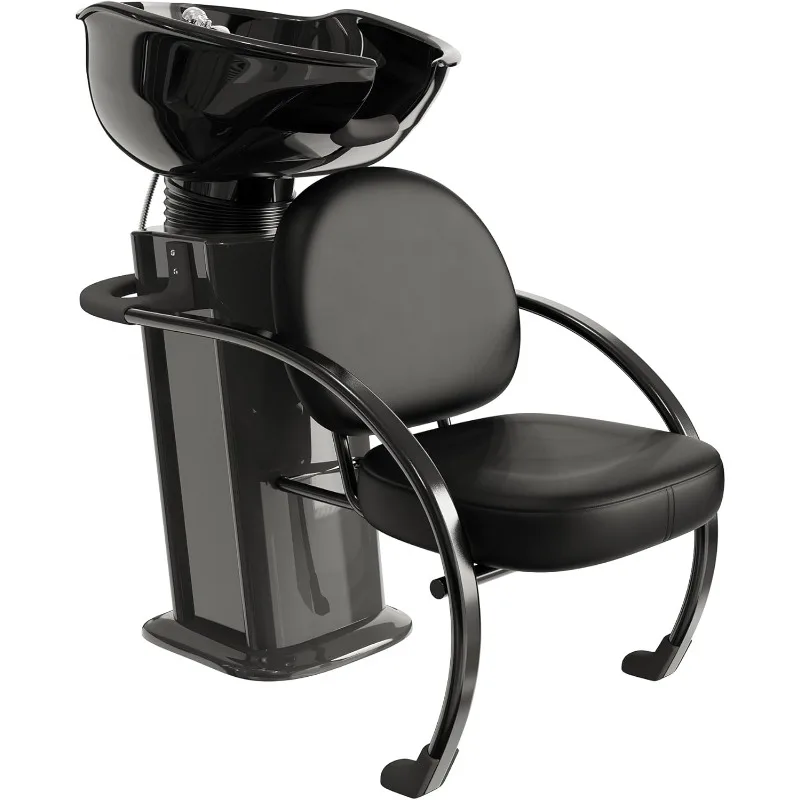 Professional Shampoo Chair with Memory Pad, Adjustable Sink, Stainless Steel Structure for Greater Durability