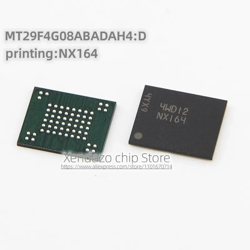 

5 шт./лот MT29F4G08ABADAH4: D MT29F4G08ABADAH4 Шелкография NX164 BGA-63 посылка оригинальный чип памяти