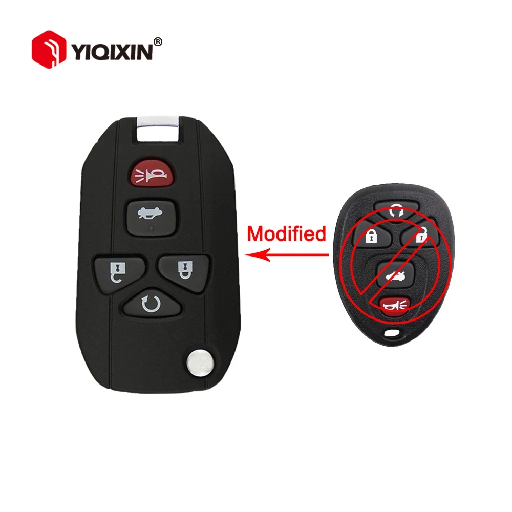 YIQIXIN Modified Folding Remote Car Key Shell For Buick G-C For Chevrolet Voor Cadillac Pontiac Saturs Key Case 5/6 Buttons