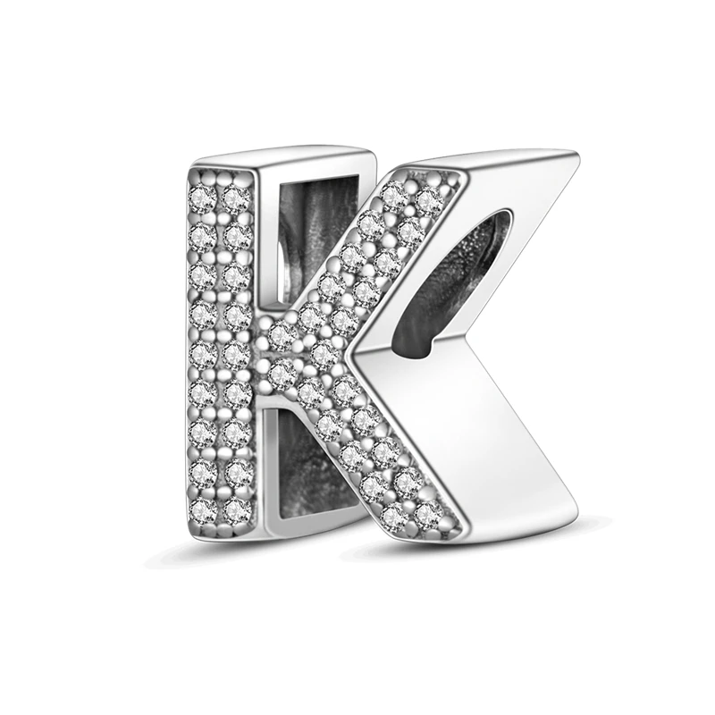925 Sterling Silber, passend für 925 Original-Armband, DIY A-Z, Alphabet, Charms, Perle, CZ, Zirkon, LIEBE, Buchstabe, baumelnder Anhänger, Schmuck, Geschenk