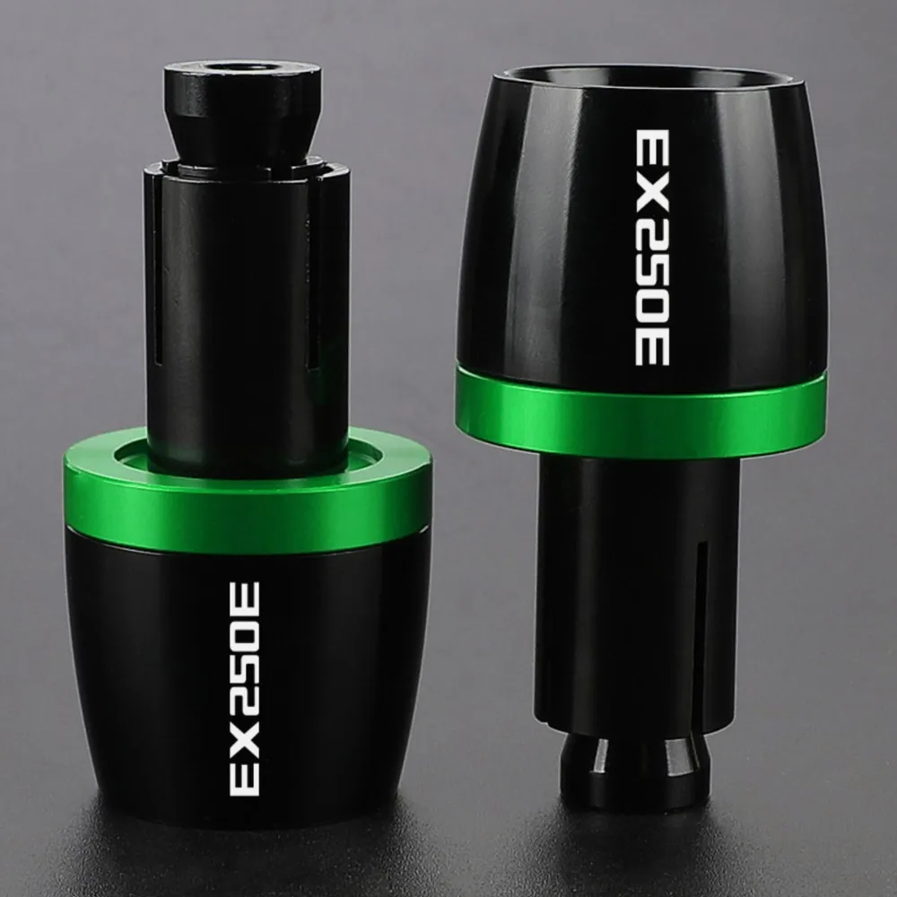 

Handlebar Grips Ends Accessories FIT Motorcycle For KAWASAKI EX250E 1986 1987 CNC Handle Bar Cap End Anti Vibration Plug EX 250E