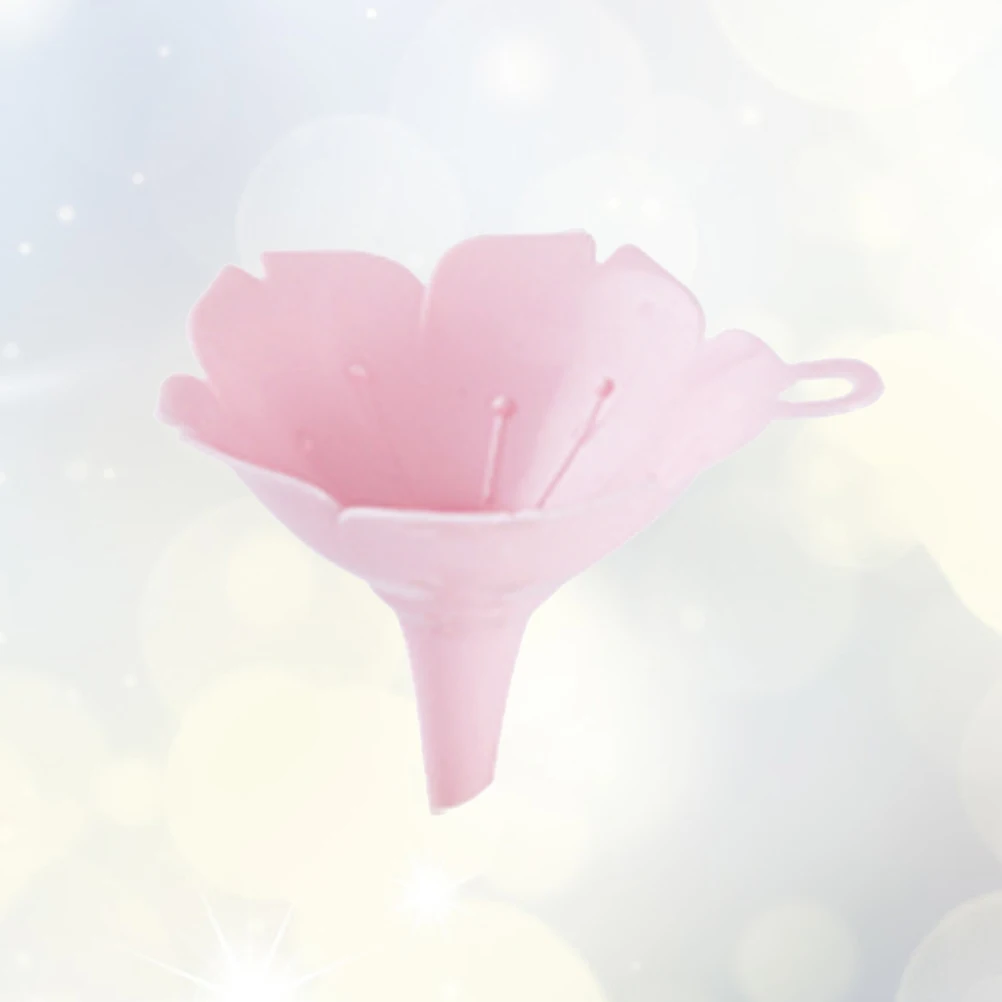 

Funnel Pink Flower Kitchen Oil Soy Sauce Liquid Transfer Tool Cherry Shaped Wall Mounted Lightweight Plastic