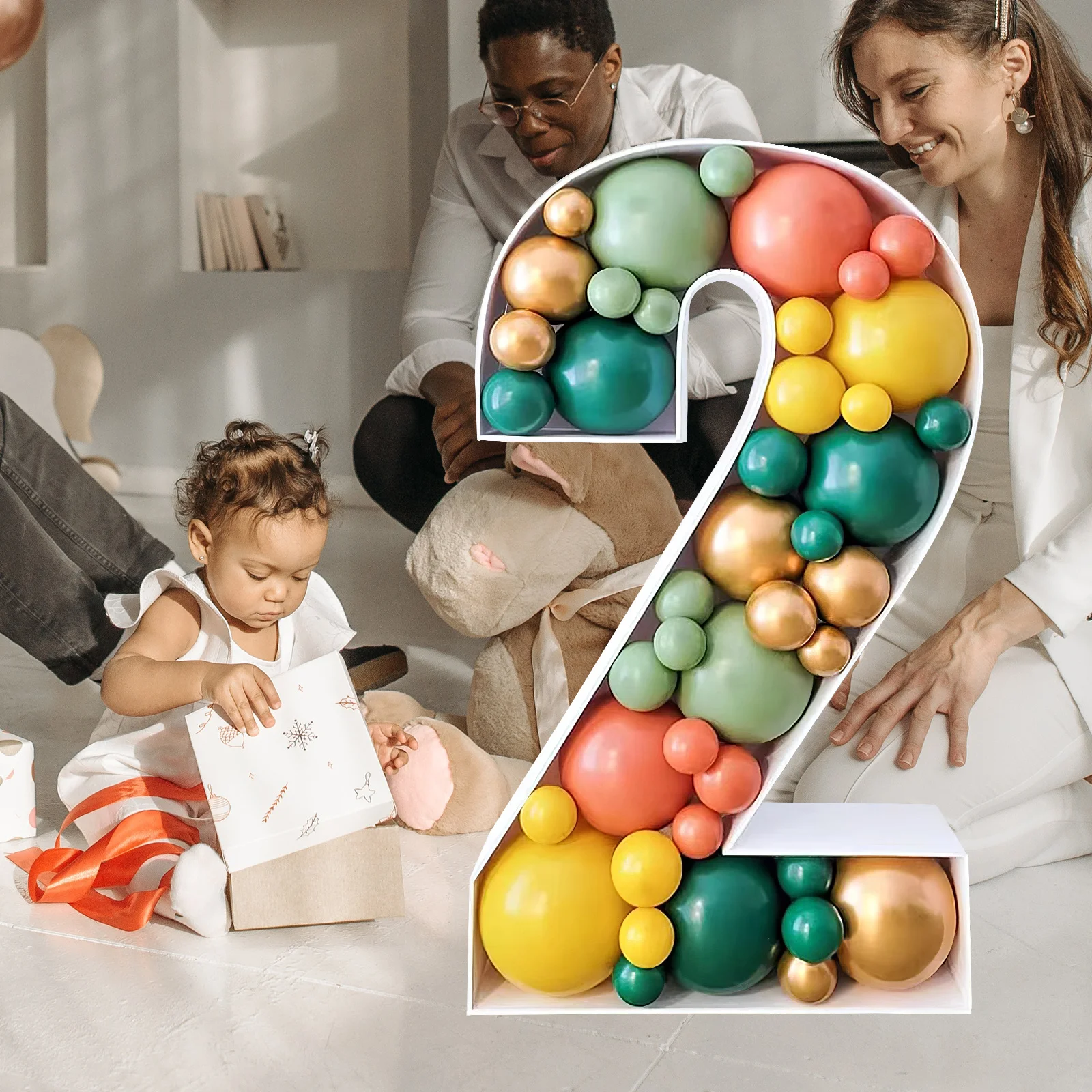 

Number 2 Balloon Frame Durable High-Grade Material Party Decoration Romantic Balloon Stand Birthday Supplies Balloons Stand