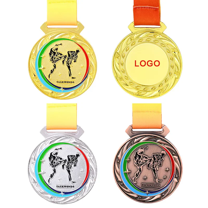 Best Selling Low Moq Wholesale Taekwondo Medals Cheap Design Custom Sports Metal Medals