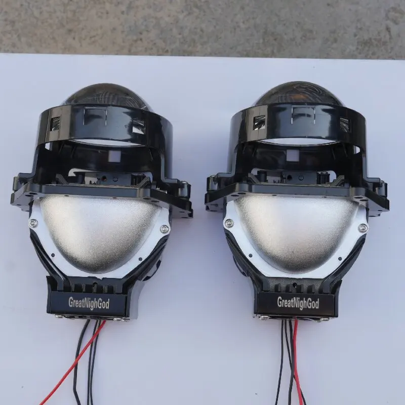 GreatNightGod 2PCS Projetor Bi LED 2.5 Polegadas 150W Par 12V 24V 6000K Branco Farol Alto Baixo
